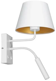 Lampă de perete ARDEN 1xE27/60W+1xG9/8W/230V alb/auriu
