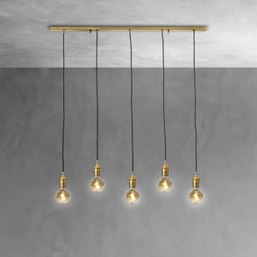 Lustra cu 5 pendule din alama personalizabila Vesta