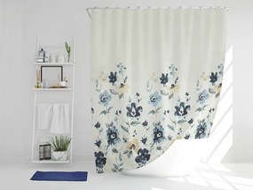 Perdea de dus si covoras albastru, LILAC
