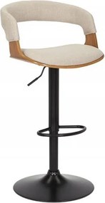Scaun de bar pivotant Manhattan frasin/ bej