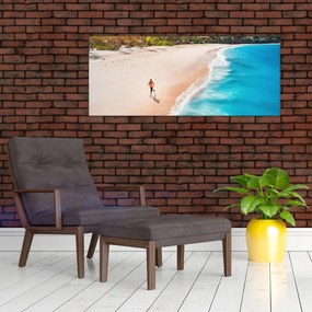 Tablou - Fuga pe plajă (120x50 cm)