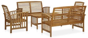 vidaXL Set mobilier de grădină, 5 piese, lemn masiv de acacia