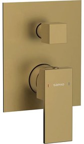 Sapho - Baterie de duș încastrată CUBEMIX auriu mat