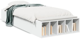 3280622 vidaXL Cadru de pat, alb, 75x190 cm, lemn prelucrat
