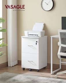 Fiset, dulap birou Vasagle Alb 54.4x43.8x40 cm