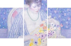 Tablou - Frederick Carl Frieseke,  The Basket of Flowers, reproducere (90x60 cm)