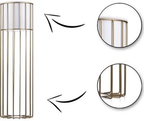 Ghiveci metalic de flori LOFT 70x20 cm auriu/alb