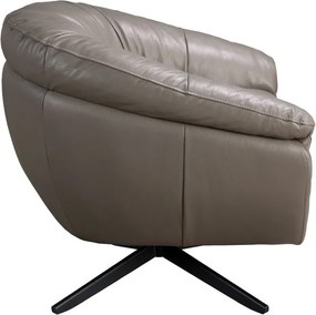 Fotoliu pivotant design LUX, Piele naturala, Cowhide gri