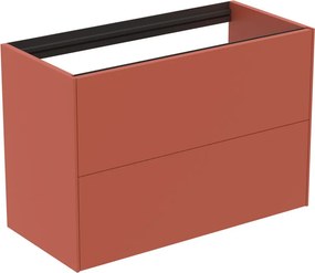 Dulap baza suspendat Ideal Standard Atelier Conca 2 sertare 80 rosu - oranj mat