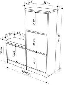 Dulap pentru pantofi Dude Hitit