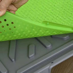 PawHut Toaletă pentru Câini cu Gazon Sintetic, Iarbă de Schimb și Tavă Inferioară pentru Interior și Exterior, 67x41x3.5 cm | Aosom Romania