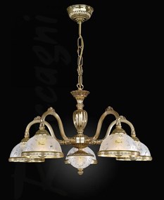 Candelabru clasic cu 5 brate design italian realizat manual 6302