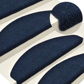 Covorașe scări autoadezive, 10 buc., bleumarin, 65x21x4 cm