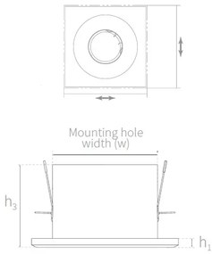 Spot incastrabil pentru tavan fals, Metal alb MYDL008-2-01-W