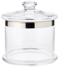 Cutie de ciocolată ERIK, sticlă de cristal suflat cu margine de platină, h. 18 cm - VIDUR