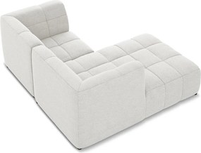 Colțar alb cu tapițerie din țesătură bouclé (cu colț pe partea stângă/cu șezlong) Aloha – Makamii