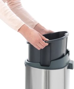 Brabantia Touch Bin New 649729, 40 l, închidere silențioasă și lină, spate plat, alb