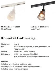 Accesoriu, Spot directionabil Koniekel alb, pentru sina Nordlux Link