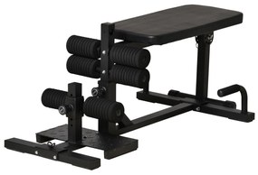HOMCOM Stație de Fitness 3 în 1 Multifuncțională pentru Acasă, Antrenament Complet Corp, 100x58x46 cm, Negru | Aosom Romania