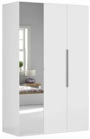Dulap de haine Flex 122 (alb) (cu oglindă). 1098233
