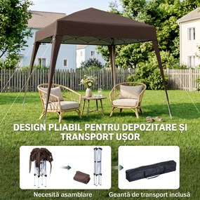 Outsunny Foisor Pliabil 2.4x2.4m, Foisor de Gradina Structura | Aosom Romania