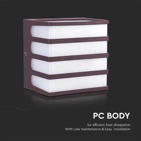 Aplică LED de exterior LED/8W/230V IP65 4000K maro