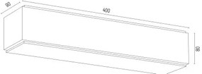 Aplica de perete design modern Carlson 40cm