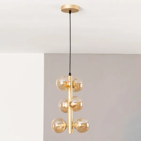 Lustră LED pe cablu Brilagi MILLA 6xG9/3W/230V auriu