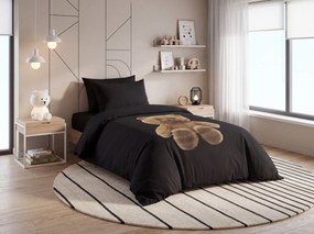 Lenjerie de pat din microfibra BRAVE TEDDY negru Dimensiune lenjerie de pat: 2 ks 60 x 70 cm | 240 x 200 cm