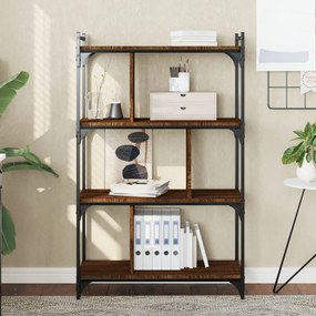 vidaXL Bibliotecă cu 4 niveluri stejar maro 76x32x123 cm lemn compozit