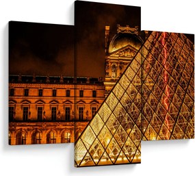 Tablou cu Louvre la Pris (90x60 cm)
