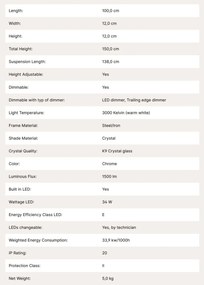 Lustra LED suspendata cu cristal K9 design lux MOON 5L