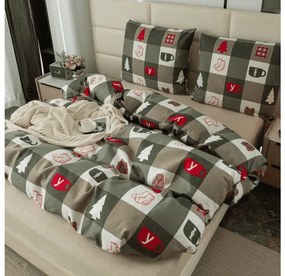 Lenjerie de pat din microfibra CHRISTMAS SOCKS verde Dimensiune lenjerie de pat: 70 x 90 cm | 140 x 220 cm