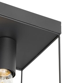 Plafoniera minimalistă neagră cu 3 lumini - Kodi