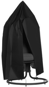 Outsunny Husă pentru fotoliu suspendat husă pentru fotoliu cocon material Oxford 210D cu fermoar Ø 115 x 190 cm negru | Aosom Romania
