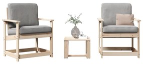 Set mobilier de gradina, 3 piese, lemn masiv de pin