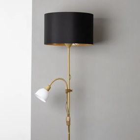 Brilagi - Lampadar CERIA 2-în-1, 1xE27/100W/230V + 1xE14/25W, auriu/negru