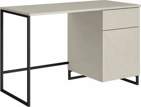 Birou cu sertar Asha 120 cm - cașmir / cadru negru