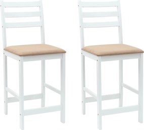 vidaXL Scaune de dining 2 pcs Alb 40 x 47,5 x 99,5 cm