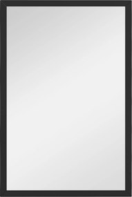 HOMCOM Oglindă Dreptunghiulară de Perete cu Cârlige, Sticlă și MDF, 60x80 cm, Negru | Aosom Romania