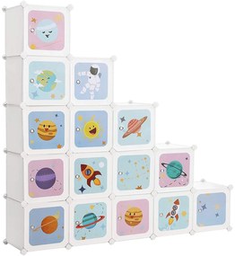 Depozitare jocuri cu 15 cuburi, dulap organizator de jocuri, 153 x 31 x 153 cm