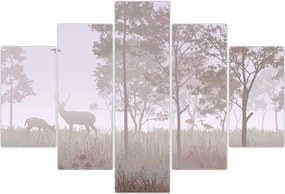 Tablou - Pădure,monocrom (150x105 cm)