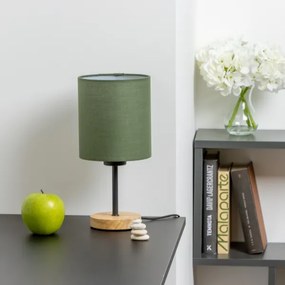 Lampă de masă Brilagi NUBILA WOOD 1xE27/25W/230V stejar/verde