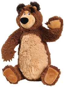 Set jucarii de plus Masha and The Bear, papusa Masha 23 cm si ursulet de plus 43 cm, Simba