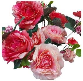 Trandafiri artificiali Amelie, Roz, 45cm