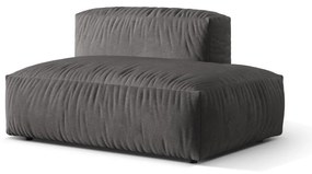 Modul pentru canapea modulară gri cu tapițerie din catifea (cu colț pe partea dreaptă) Martina – Micadoni