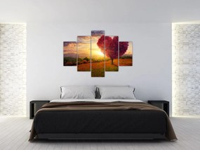 Tablou cu copaci în forma de inimă (150x105 cm)