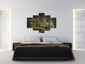 Tablou cu oraș nocturn (150x105 cm)