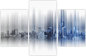 Tablou - Panorama orașului, albastru-gri (90x60 cm)