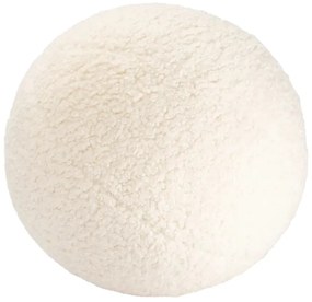 Pernă decorativă pentru copii crem cu tapițerie din țesătură bouclé Ball – Wigiwama